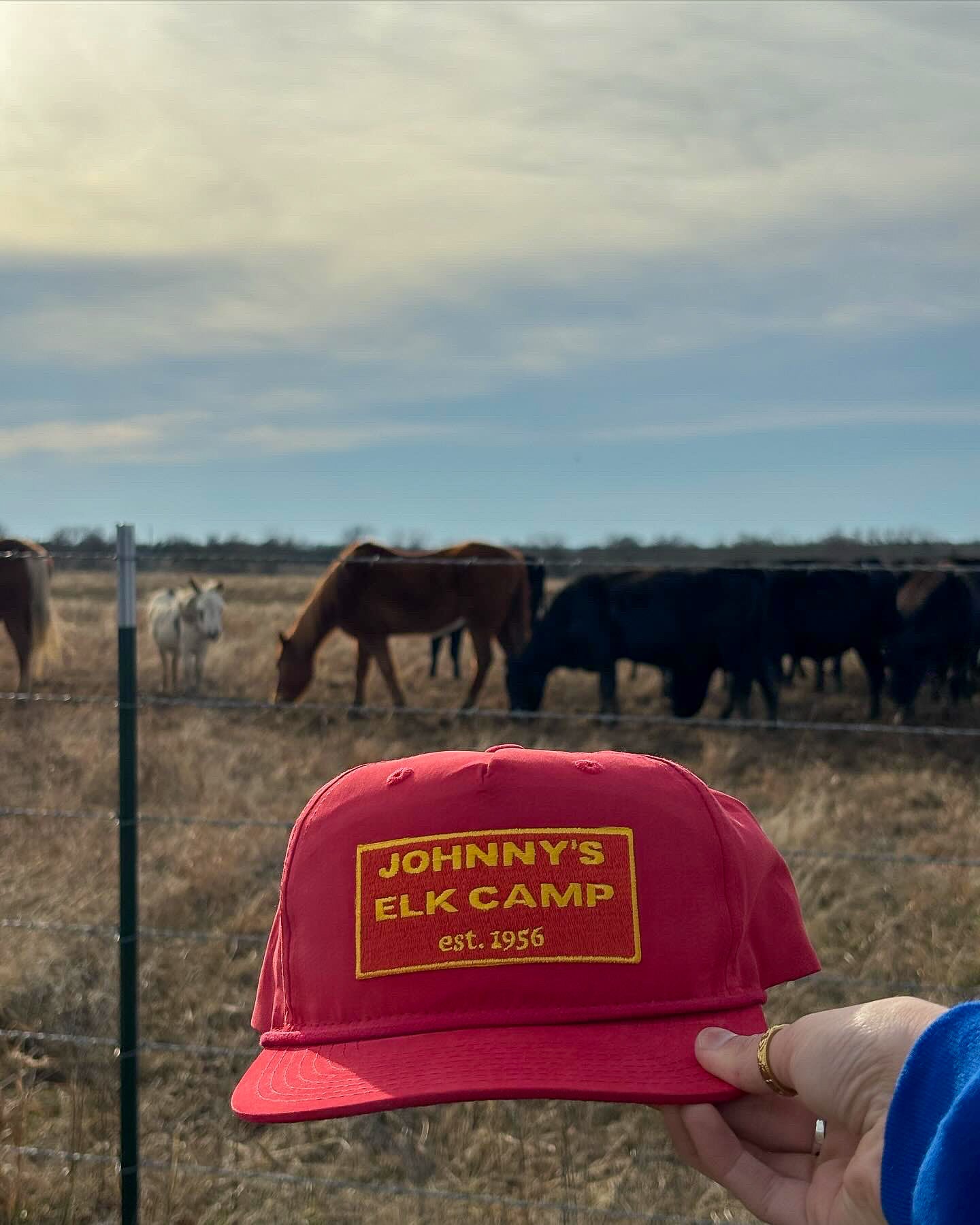 Johnny’s Elk Camp” Granola Cowgirl Hat in Red