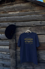 Montana Cowgirl Bar 100% Cotton Tee in Navy