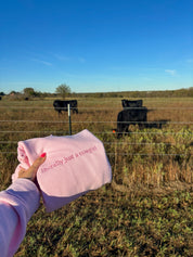 “Literally Just A Cowgirl” Pink Hoodie