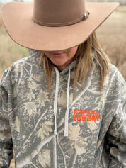 "Jesus Was A Cowboy" Camo hoodie