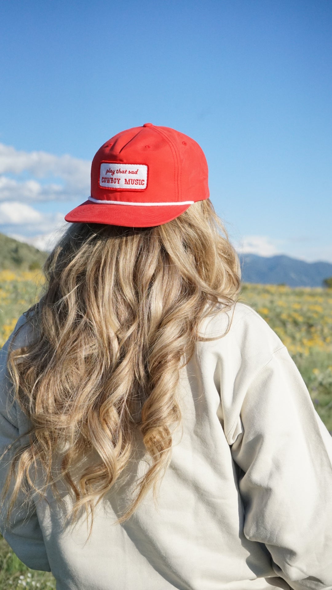Play That Sad Cowboy Music Rope Hat - Red