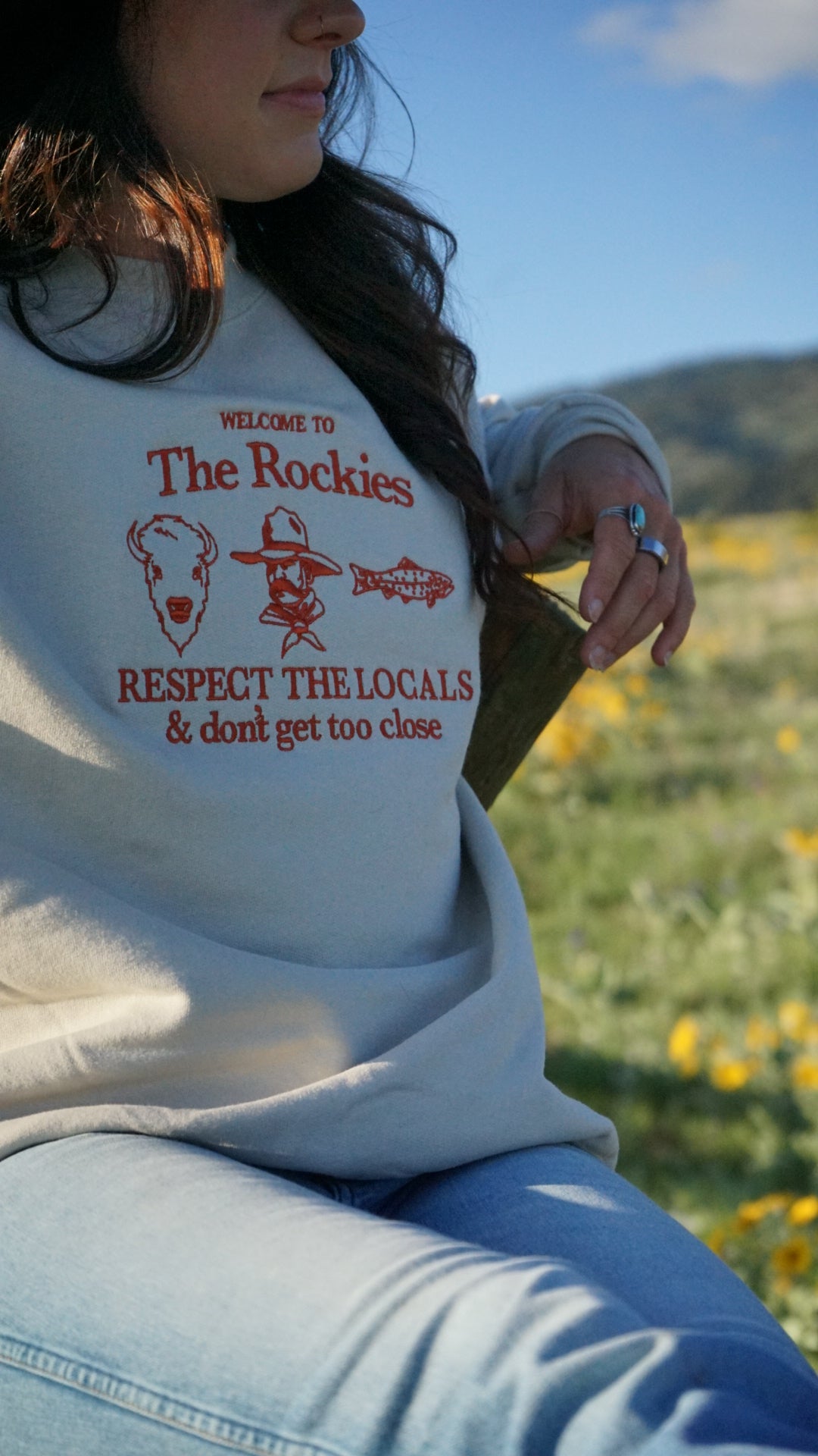 "Respect The Locals" Cream Crewneck