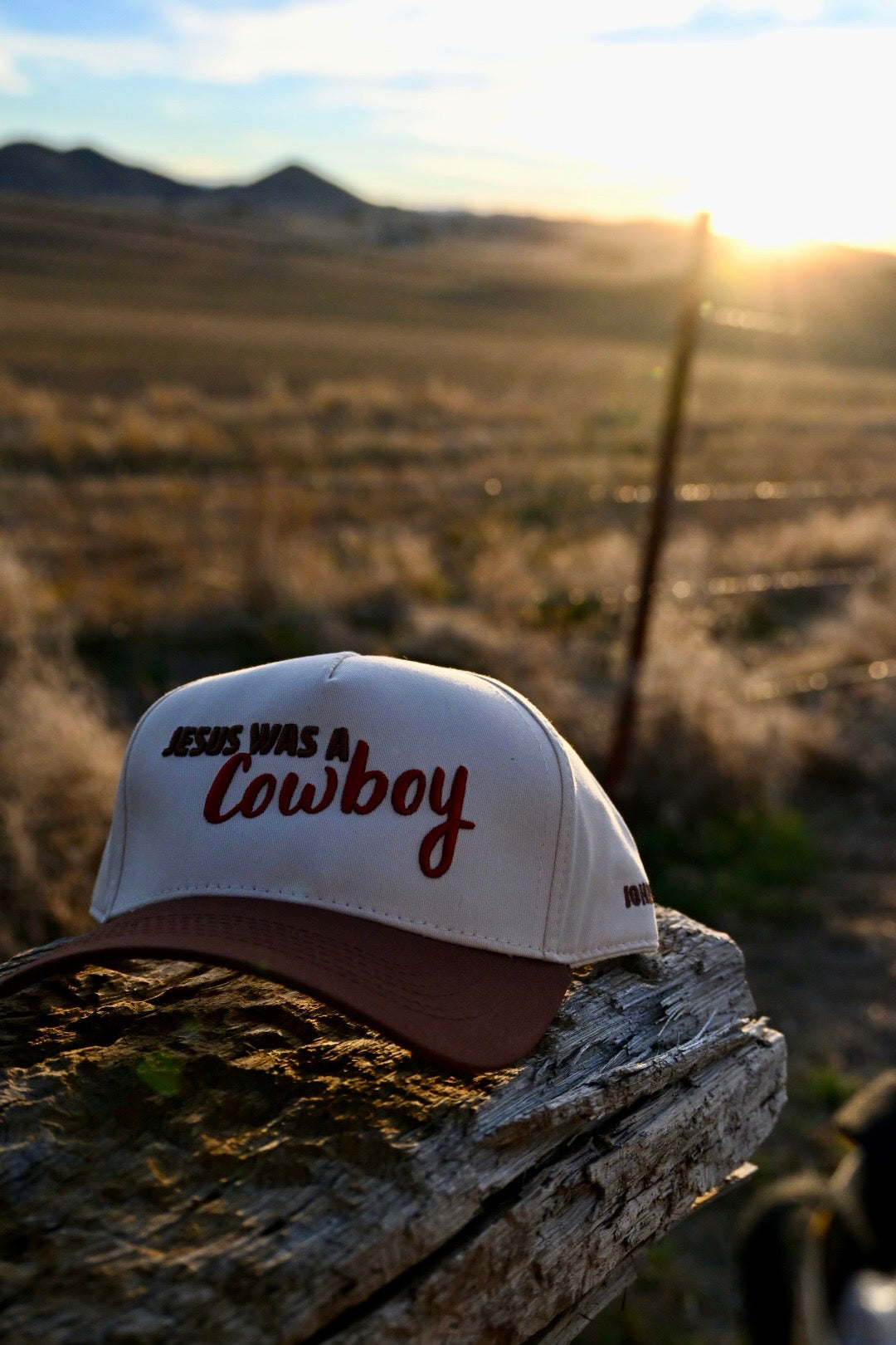 "Jesus Was A Cowboy" Canvas Trucker Hat
