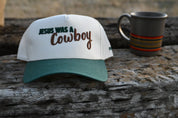 "Jesus Was A Cowboy" Canvas Trucker Hat