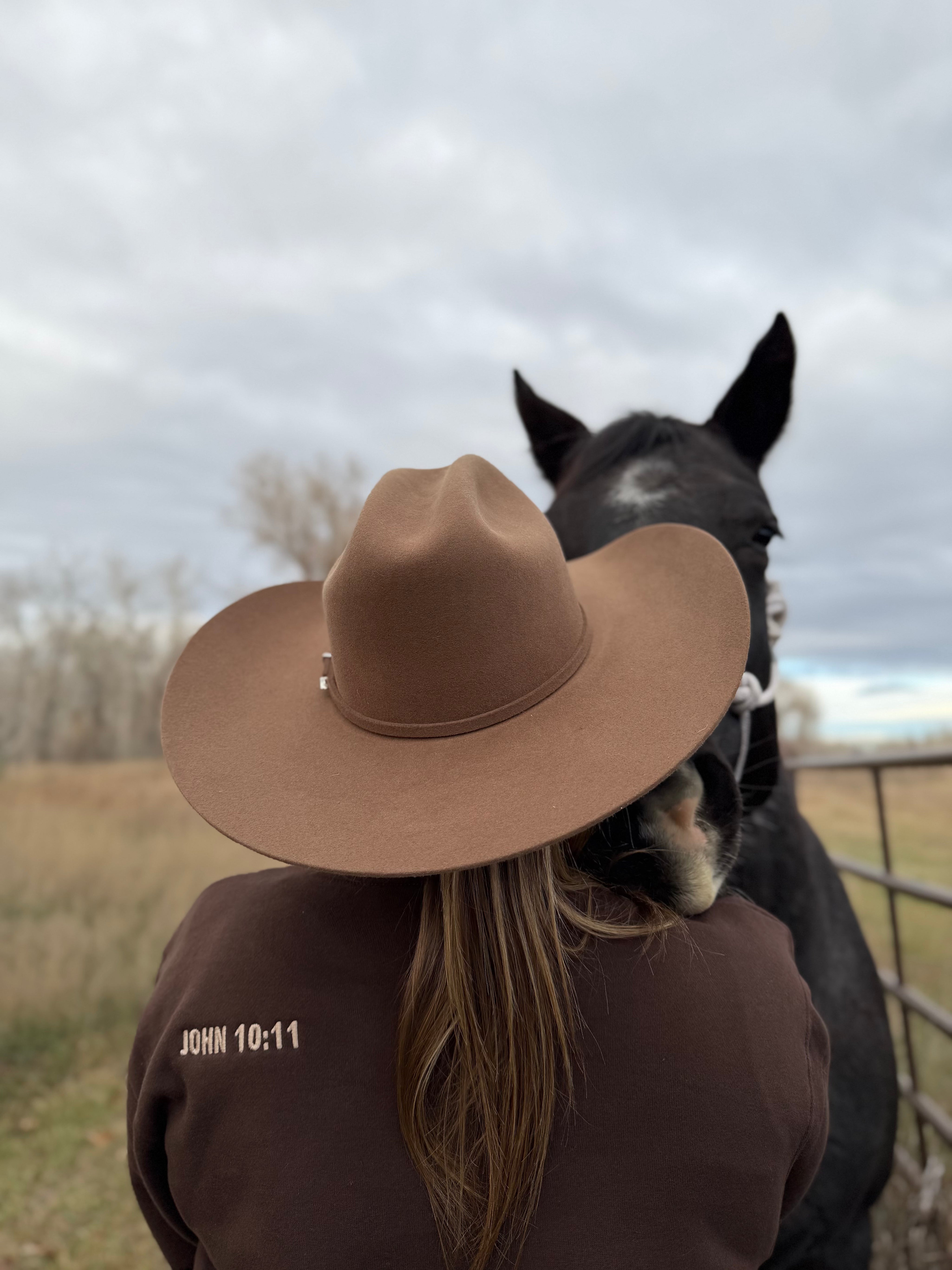 "Jesus was a Cowboy" Brown Crewneck
