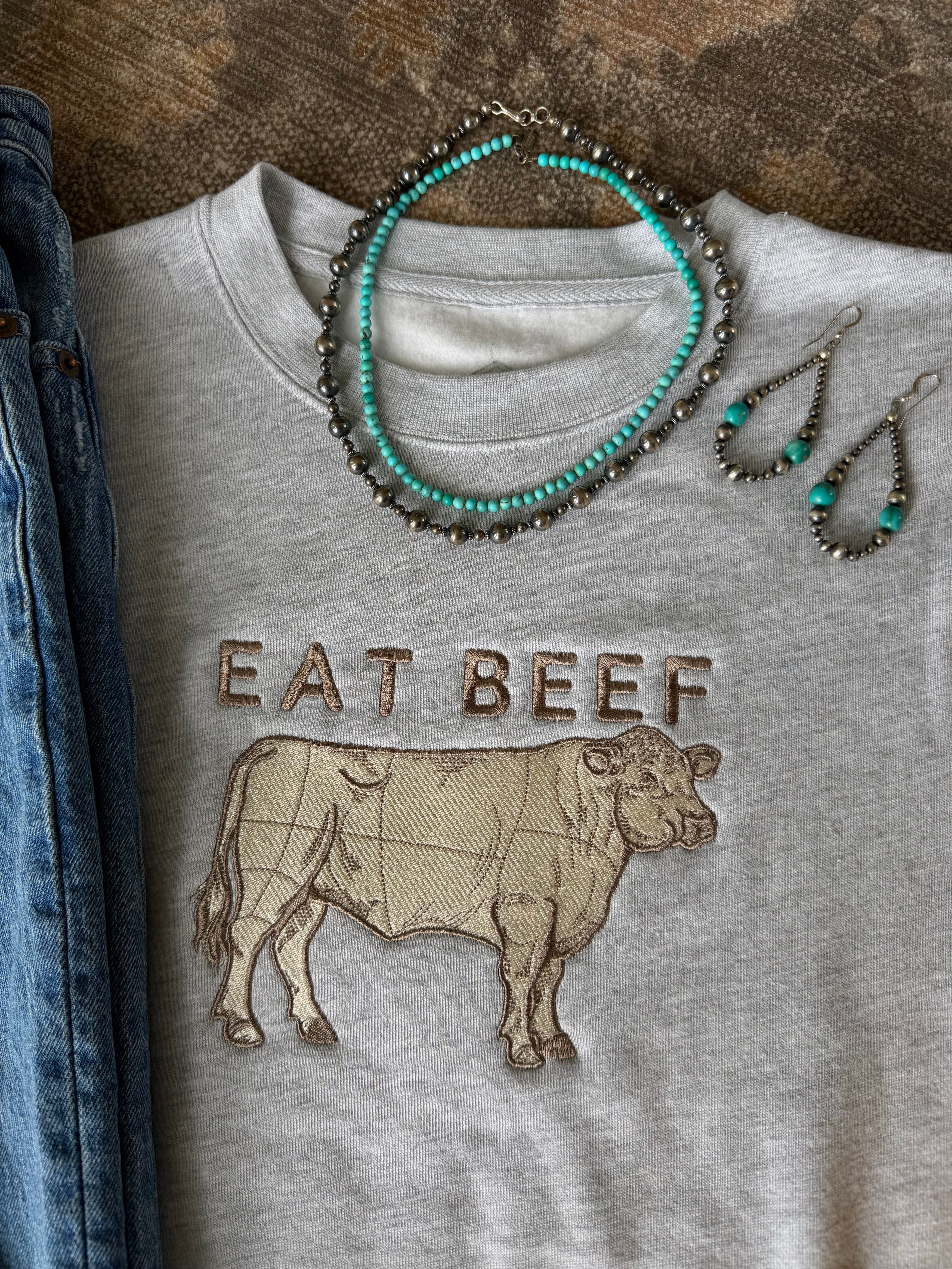 "EAT BEEF" Crewneck