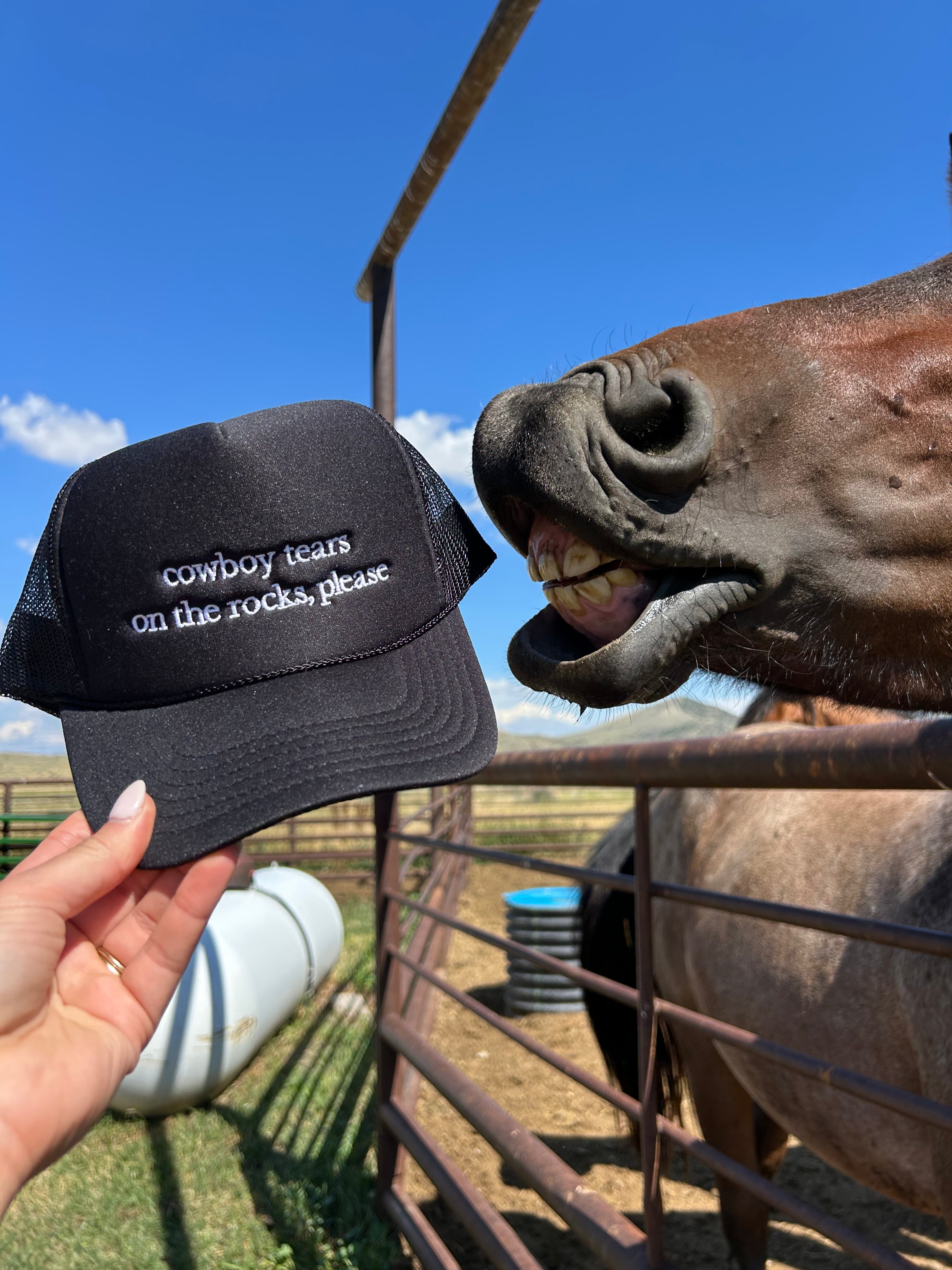 Cowboy Tears on the Rocks Trucker Hat