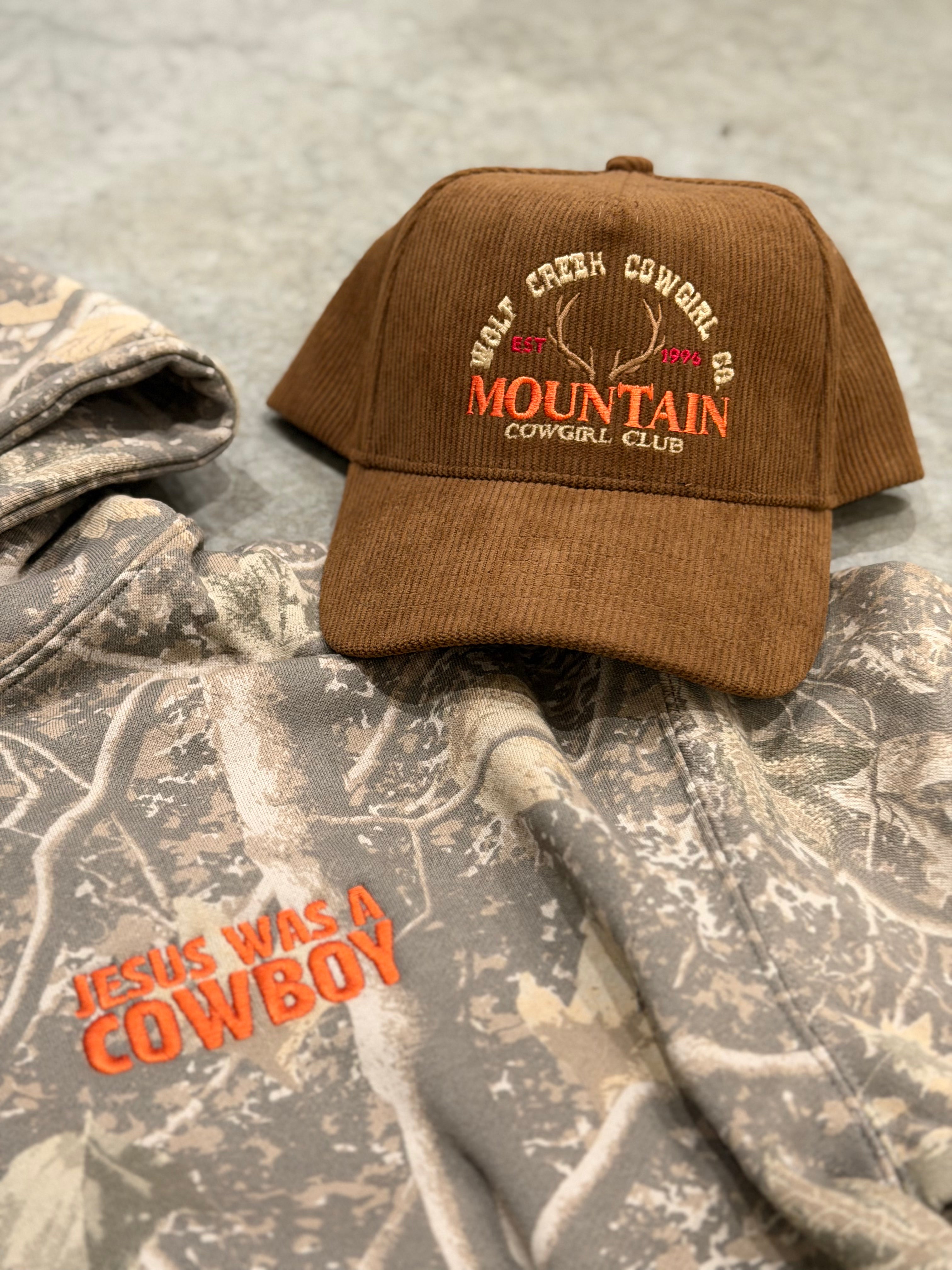 "Mountain Cowgirl Club" trucker hat