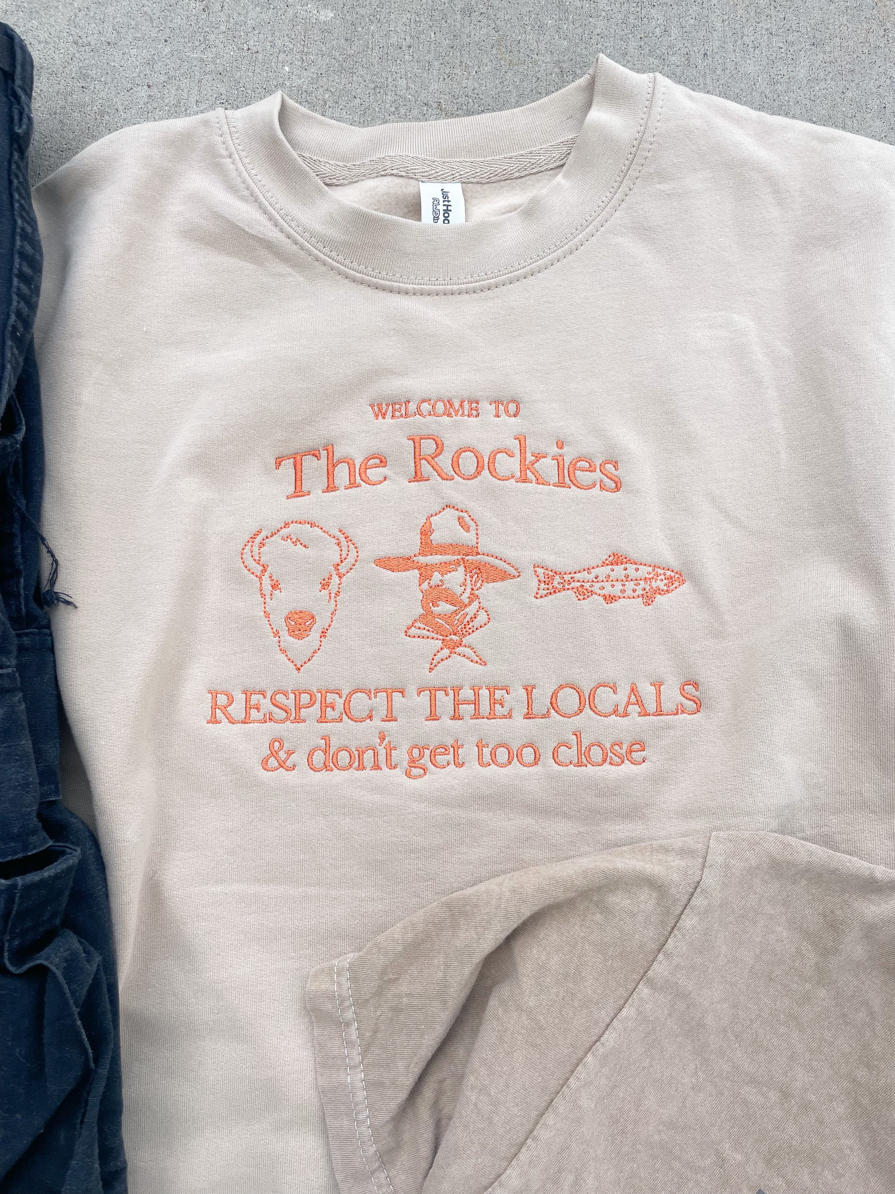 "Respect The Locals" Cream Crewneck