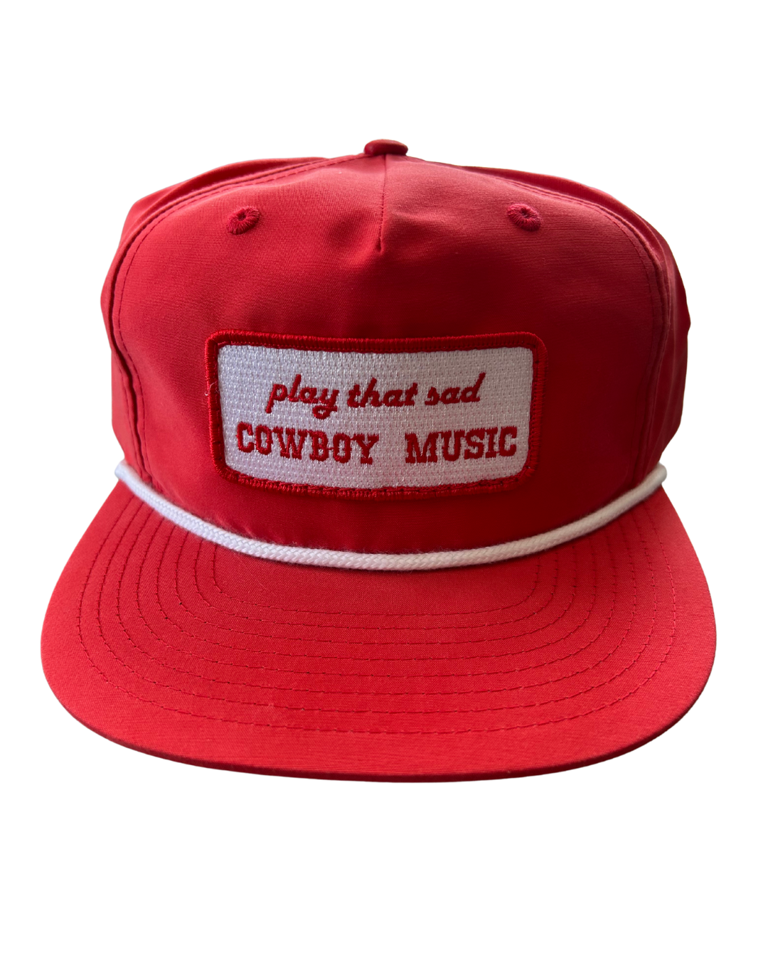 Play That Sad Cowboy Music Rope Hat - Red