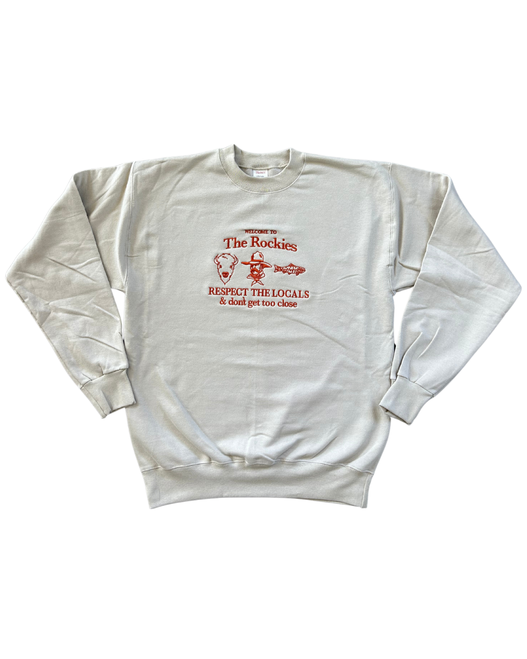 "Respect The Locals" Cream Crewneck